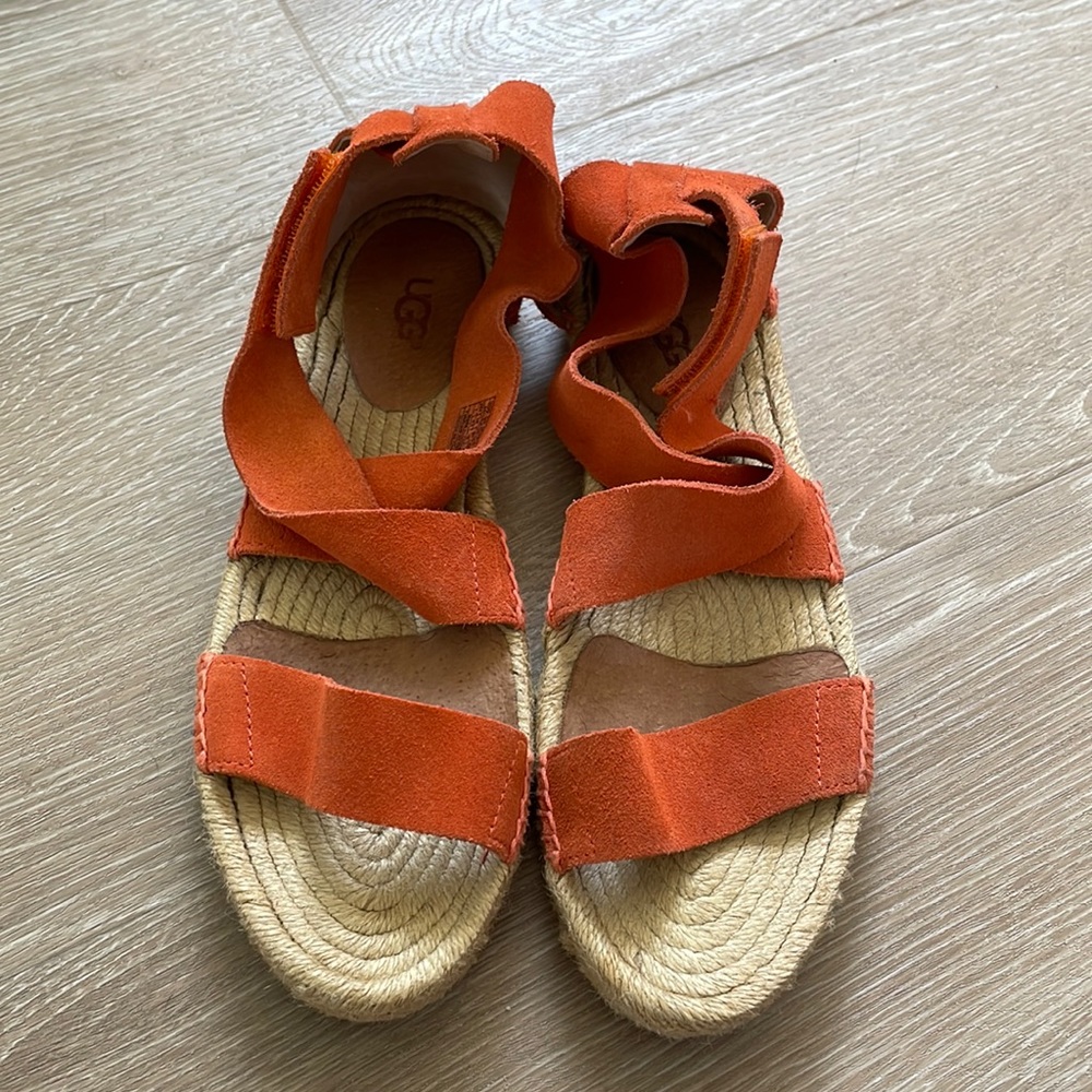 Ugg Orange Leather Sandals